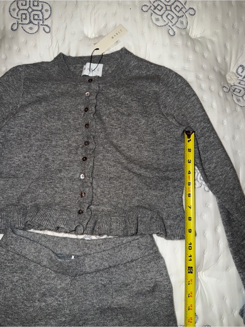 NWT Marble Knitted You First Ruffle Set - Picture 2 of 5